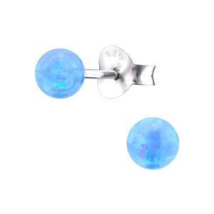 OLIVIE Strieborné guličky s opálom AZURO 4 mm 1784 Ag 925; ≤0,35 g.