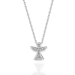 OLIVIE Strieborný náhrdelník ANJEL sa Swarovski kryštálmi 2326 Ag 925; ≤2,08 g.