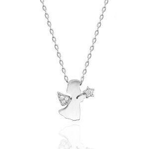 Olivie Strieborný náhrdelník ANJEL sa Swarovski kryštálmi 2327 Ag 925; ≤2,19 g.