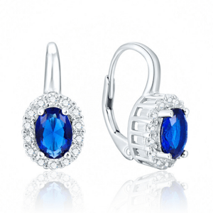 OLIVIE ​​Strieborné visiace náušnice BLUE 2705 Ag 925; ≤3,7 g.