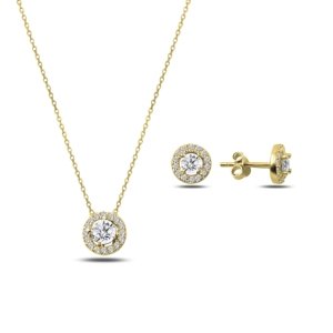 Olivie Sada strieborných šperkov ZIRKON GOLD 3173 Ag 925; ≤3 g.