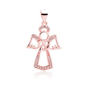 OLIVIE Strieborný prívesok ROSE ANJEL so zirkónmi 3484 Ag 925; ≤1,5 g.