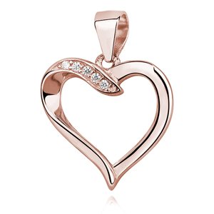 OLIVIE Strieborný prívesok SRDCE ROSE 3583 Ag 925; ≤1,2 g.