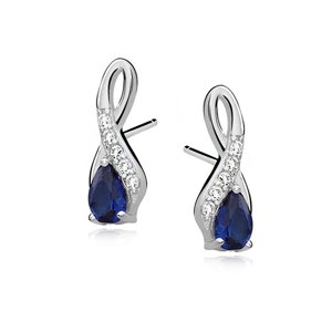 OLIVIE Strieborné náušnice so zirkónom BLUE 3590 Ag 925; ≤1,5 g.