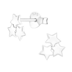 OLIVIE Strieborné náušnice HVIEZDIČKY 3617 Ag 925; ≤0,6 g.