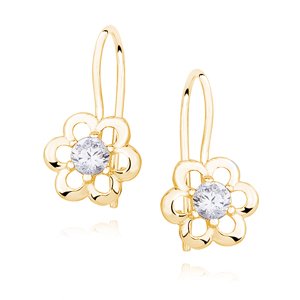 OLIVIE Strieborné detské náušnice GOLD 3923 Ag 925; ≤1,1 g.