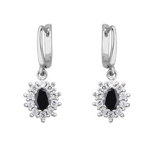OLIVIE Strieborné náušnice BLACK 3962 Ag 925; ≤4,3 g