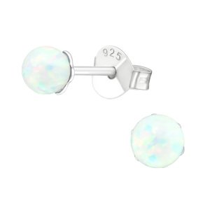 OLIVIE Strieborné GULIČKY s OPÁLOM 4016 Ag 925; ≤0,40 g.