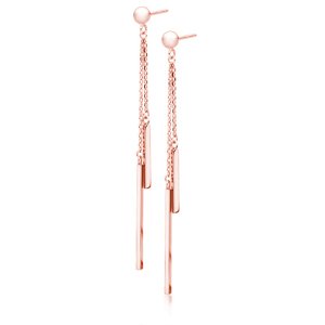 OLIVIE Strieborné retiazkové náušnice AIMEE ROSE GOLD 4069 Ag 925; ≤2,4 g.