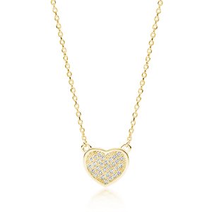 OLIVIE Strieborný náhrdelník SRDIEČKO GOLD 4078 Ag 925; ≤2,1 g.