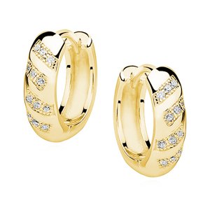 OLIVIE Strieborné KRUHY GOLD so zirkónmi 4101 Ag 925; ≤3,50 g