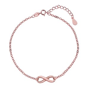 OLIVIE Strieborný náramok NEKONEČNO ROSE 4170 Ag 925; ≤1,3 g.