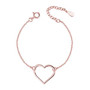 OLIVIE Strieborný náramok SRDCE ROSE 4171 Ag 925; ≤1 g