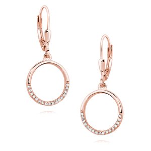 OLIVIE Strieborné náušnice KRUH ROSE 4173 Ag 925; ≤2 g.