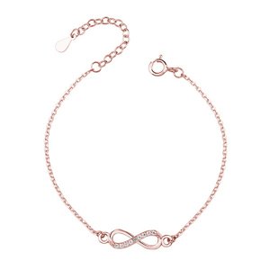 OLIVIE Strieborný náramok NEKONEČNO ROSE 4182 Ag 925; ≤1 g.