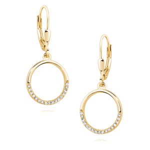 OLIVIE Strieborné náušnice KRUH GOLD 4193