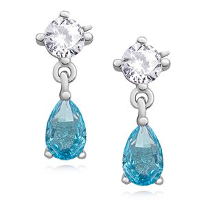 OLIVIE Strieborné náušnice AQUA 4225 Ag 925; ≤1,3 g.