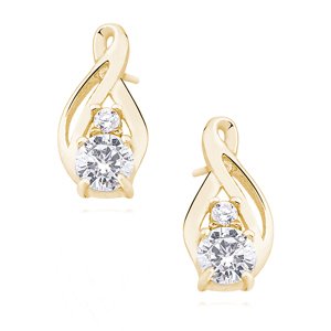 OLIVIE Strieborné náušnice GOLD 4273 Ag 925; ≤1,1 g.