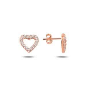 Olivie Strieborné náušnice ROSE SRDCE 4285 Ag 925; ≤1,1 g.