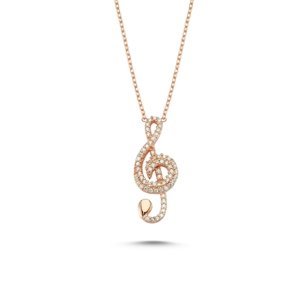 Olivie Strieborný náhrdelník HÚSĽOVÝ KĽÚČ ROSE 4298 Ag 925; ≤2,2 g.