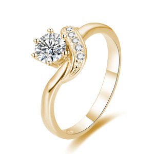 OLIVIE Strieborný zásnubný prsteň GOLD 4332 Veľkosť prsteňov: 6 (EÚ: 51 – 53) Ag 925; ≤2,2 g.
