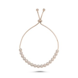 OLIVIE Strieborný náramok ROSE so zirkónmi 4368 Ag 925; ≤9,3 g.