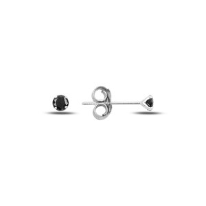 OLIVIE Mini strieborné náušnice BLACK 4371 Ag 925; ≤0,3 g.