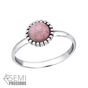 OLIVIE Strieborný prsteň RHODONITE 4413 Ag 925; ≤1 g.