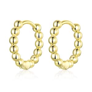 OLIVIE Strieborné guličkové krúžky GOLD 4452 Ag 925; ≤1,7 g.