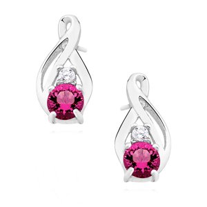 OLIVIE Strieborné náušnice RUBY 4571 Ag 925; ≤1,1 g.