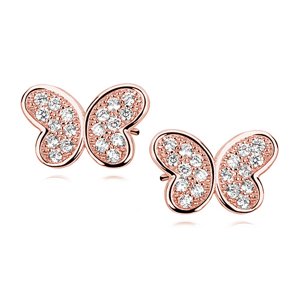 OLIVIE Strieborné náušnice MOTÝĽ ROSE 4573 Ag 925; ≤1,1 g.
