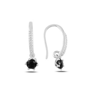 OLIVIE Strieborné závesné náušnice BLACK 4772 Ag 925; ≤2,4 g.