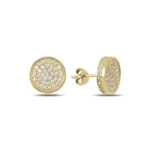 OLIVIE Strieborné náušnice GOLD so zirkónmi 4799 Ag 925; ≤2,4 g.