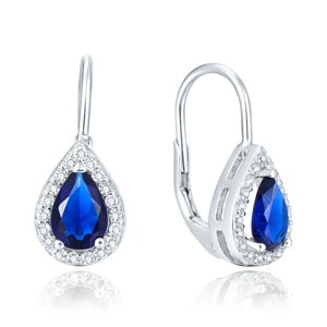 OLIVIE Strieborné náušnice KVAPKA BLUE 4849 Ag 925; ≤2,6 g.
