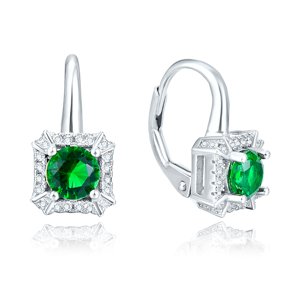 OLIVIE Strieborné náušnice GREEN 4856 Ag 925; ≤3,4 g.