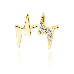 OLIVIE Strieborné náušnice BLESKY GOLD 4963 Ag 925; ≤0,8 g.