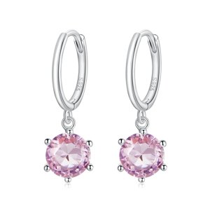 OLIVIE Strieborné krúžkové náušnice PINK 5093 Ag 925; ≤2,7 g.
