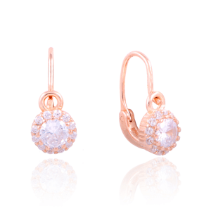 OLIVIE Strieborné náušničky pre bábätko ROSE 5186 Ag 925; ≤1,8 g.
