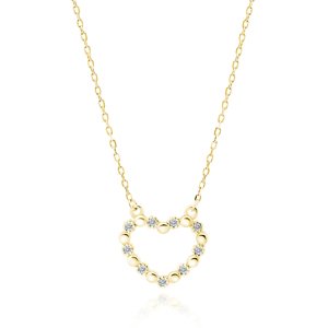 OLIVIE Strieborný náhrdelník SRDCE GOLD 5209 Ag 925; ≤2 g.