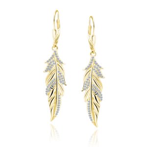 OLIVIE Strieborné náušnice PIERKO GOLD 5279 Ag 925; ≤3,7 g.