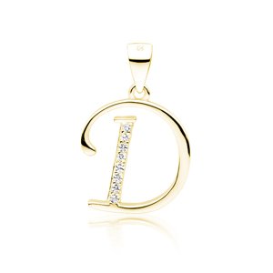 OLIVIE PÍSMENO D strieborný prívesok GOLD 5308 Ag 925; ≤1,1 g.