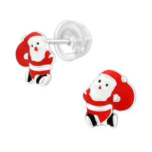 OLIVIE Strieborné náušnice SANTA CLAUS 5420 Ag 925; ≤1,45 g.