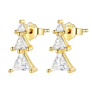 OLIVIE Strieborné náušnice STROMČEK GOLD 5485 Ag 925; ≤1 g.