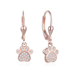 OLIVIE Strieborné visiace náušnice LABKA ROSE 5487 Ag 925; ≤1,9 g.
