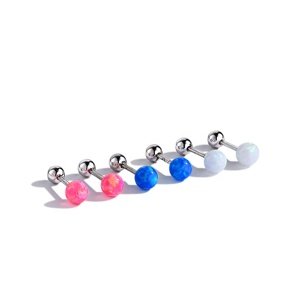OLIVIE Strieborné guličky 4mm MODRÝ OPÁL 5525 Ag 925; ≤0,4 g.