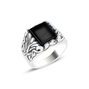 OLIVIE Pánsky strieborný prsteň ONYX 5715 Veľkosť prsteňov: 13 (EÚ: 71) Ag 925; ≤8,3 g.