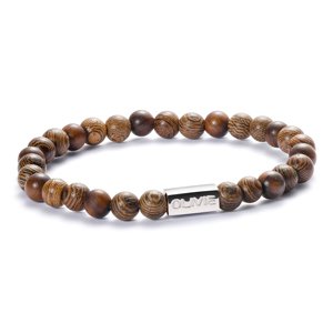 OLIVIE Korálkový náramok WOOD 6051 Ag 925; ≤5,4 g.