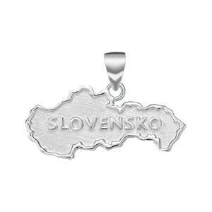 OLIVIE Strieborná mapa SLOVENSKO 6097 Ag 925; ≤2,7 g.