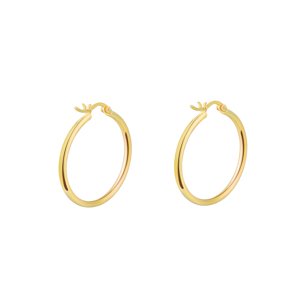 OLIVIE Strieborné 2cm KRUHY GOLD 7066 Ag 925; ≤1,9 g.