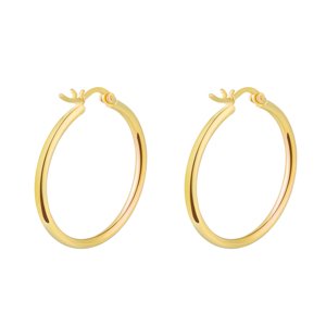 OLIVIE Strieborné 3cm KRUHY GOLD 7069 Ag 925; ≤3 g.